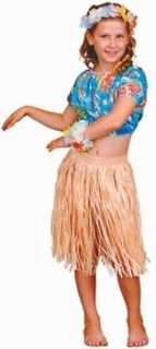 Kids Childs Hawaiian Hula Dancer Girl Halloween Holiday Costume 