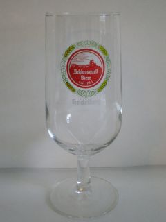 SCHLOSSQUELL BIERE HEIDELBERG CRYSTAL POKAL BEER GLASS / GERMANY