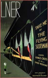 Take me by the flying Scotsman, Kings Cross  c.1932   Trains Art on 