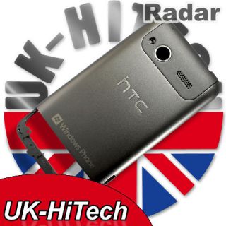 OEM HTC RADAR C110E GREY METAL FRAME BEZEL FACEPLATE+BACK TOP COVER 