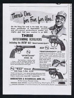 1951 H&R Harrington Richardson Arms Gun Revolvers Vintage Magazine 