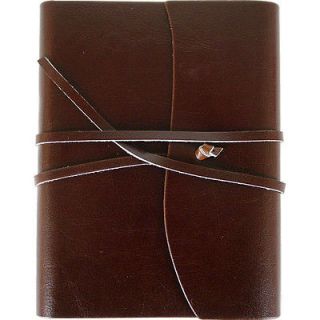 Rose flower embossed handmade leather bound blank book journal 