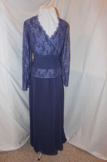   Size 18 Lace/chiffon mother of the bride/groom formal gown AMETHYST