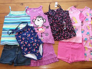 NWT Girl summer clothing lot size 6 shorts swimsuit Gap Disney 