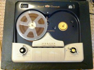 Webcor EP2612 Royal Coronet Reel to Reel Tape Recorder/Player 