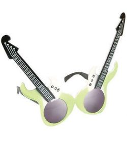 Rock n Roll Star Hero Green Guitar Glasses Sunglasses