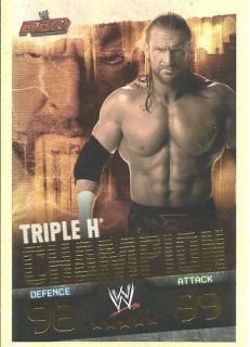 TOPPS WWE Slam Attax EVOLUTION   TRIPLE H   Foil Champion Card