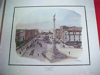 CASEY HOLTZINGER PRINT CONFEDERATE MONUMENT COMMERCIAL PLACE 1909 