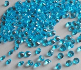 2000 Turquoise Table Decoration Diamond Crystal Confetti 6.5mm 1 