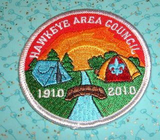 Hawkeye Area Boy Scout Council 1910 2010 Centennial Patch