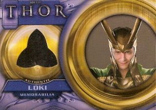   THOR MOVIE AUTHENTIC COSTUME CARD F4 Tom Hiddleston as Loki *WOW