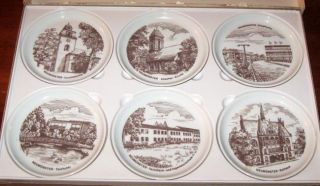 FURSTENBERG BRUNSWICK GERMANY NEUMUNSTER LOT COASTERS PORCELAIN MINT 