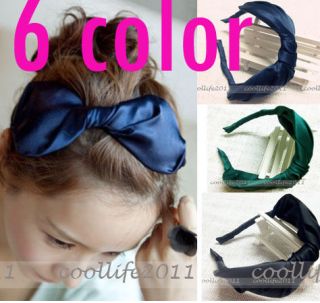   Cutie Oversized Bowknot Lady Scarf Headband Hair Band Grip Hair Ribbon