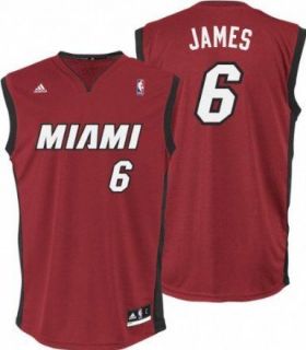 Miami Heat Lebron James RED (Garnet) Replica Jersey sz XL