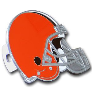   Browns Helmet NFL Metal Truck Hitch Trailer Cover Plug 2 & 1 1/2 NEW