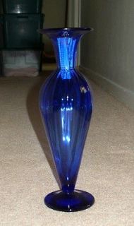   Blue ~ Amphora Vase ~ Hand blown ~ Jamestown Glass ~ Beautiful Piece