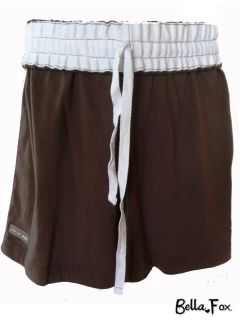 New LORNA JANE Brown Shorts sz XS S 6 10 Fitness Sports Cotton Pants 