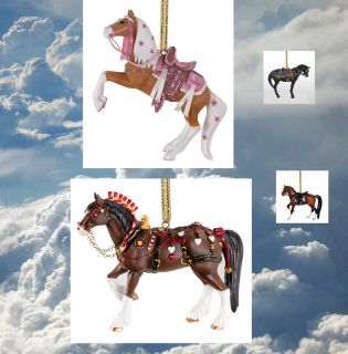 TRAIL OF PAINTED PONIES  2012 HOLIDAY ORNAMENTS   SET OF FOUR  FREE US 