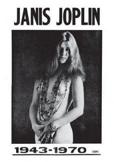 Janis Joplin vintage repro poster, USA 1943 1970