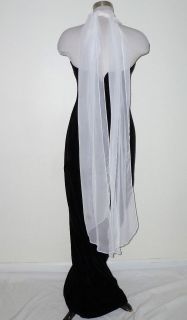 Loralie Original Black Velvet Halter Evening Gown W/ White Sash Size 