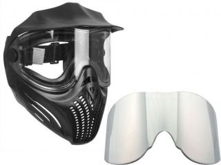 Empire Helix paintball Mask/Goggles   Black + Chrome Thermal 