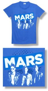 Thirty 30 Seconds To Mars  NEW JUNIORS / BABY DOLL Blue T Shirt Small 