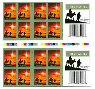 2012 Holy Family cross gutter pair of booklets of 20 No Diecuts total 