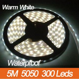   Warm White 5M SMD 5050 300 Leds Car String Light Waterproof IP65 12V