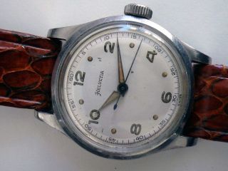 Mens Antique Watch Helvetia Vintage wristwatch