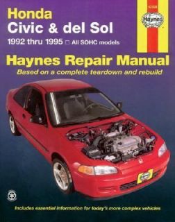 Honda Civic and Del Sol, 1992 1995 by Haynes Automobile Repair Manuals 