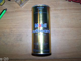 HANDY OIL CAN OUTBOARD MOTOR OIL FULL CAN MOBIL OIL COMPANY 1 PINT CAN