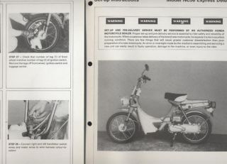 Honda NC50 Express Deluxe (1980) Set Up Manual NC 50 (Classic Moped)