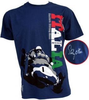 Sterling Moss Signature Monza Italia Tribute T shirt  First Car 