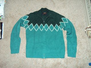 VINTAGE Hollister & Co. CARDIGAN SWEATER Medium UNIQUE mens 1980s 