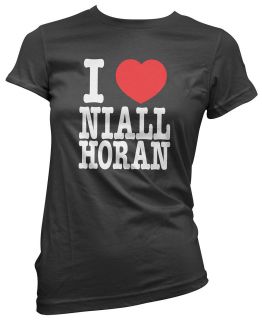 Love Heart Niall Horan Womens Girls Black Cotton Ladies Top T Shirt 