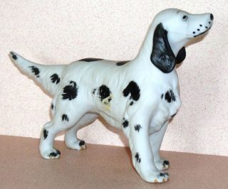 cs Hunting Dog BRINNS Porcelain Bisque Setter Figurine Vintage 4 1/2 