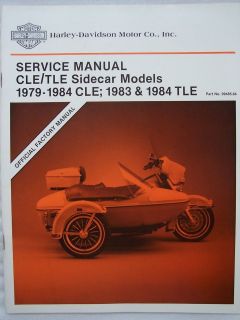 Harley Davidson Sidecar Factory Service manual 1979 Up CLE,TLE RLE