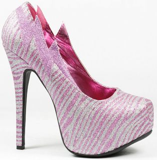 pink zebra heels in Heels
