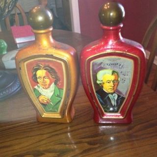 Jim Beam Liquor Bottles . Edward Weiss Beethoven And Mozart Bottles