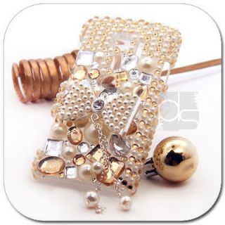 Bling Gold Rhinestone Crystal Hard Skin Back Case Cover For Sprint HTC 