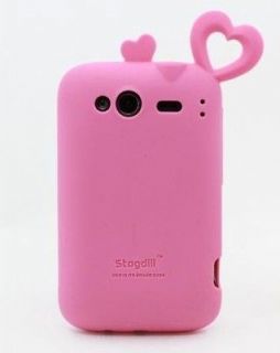   HEART RUBBER SILICONE SOFT CASE COVER ★ HTC G13 Wildfire S