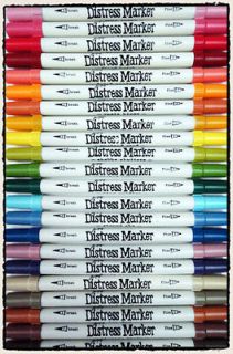 TIM HOLTZ Distress Markers,set of 37 in acrylic case, Ranger marker 