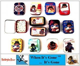 NEW CUTE PADDINGTON BEAR COLLECTABLE MINT SWEETS TINS   PARTY BAGS 