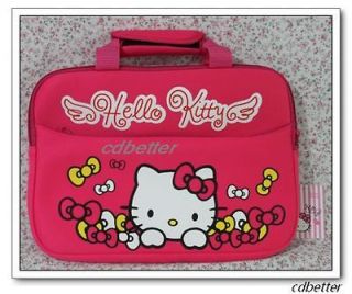 New lovely Peach Hello Kitty Computer Cases Note Book Laptop Bags Kids 