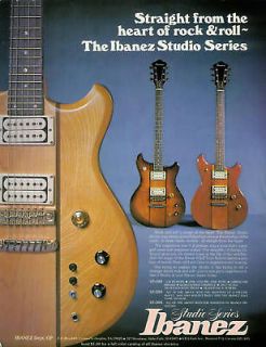1979 IBANEZ STUDIO SERIES ST 100 ST 200 ST 300 GUITAR PRINT AD