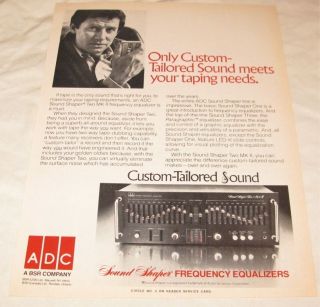 Vintage ADC Sound Shaper Two MKII Equalizer PRINT AD