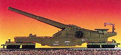 NEW Model Power Army Flatcar w/Big Cannon HO 99163 NIB