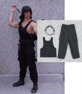   Rambo Black Vest & Pants @ Hot Head HeadPlay CIAN Sylvester Stallone