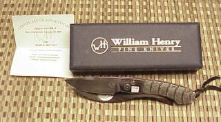 William Henry Knife B12 A325 William Henry Folding Pocket Knife NOS