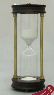 30 MINUTE HOURGLASS TIMER   Antique Style   WHITE SAND